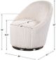 Uttermost® Crue Ivory Swivel Chair-2
