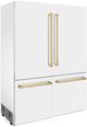 ZLINE Autograph Edition 60" 32.2 Cu. Ft. White Matte Built-In French Door Refrigerator-2