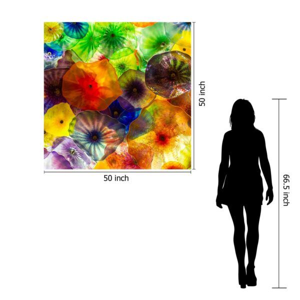 Classy Art Style 13 Floating Tempered Glass with Foil Wall Art-3