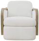 Hooker® Furniture CC Wilma Halston White/Light Wood Swivel Chair-2