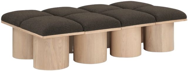 Meridian Furniture Pavilion 8-Piece Brown/Natural 62" Modular Bench Set-0