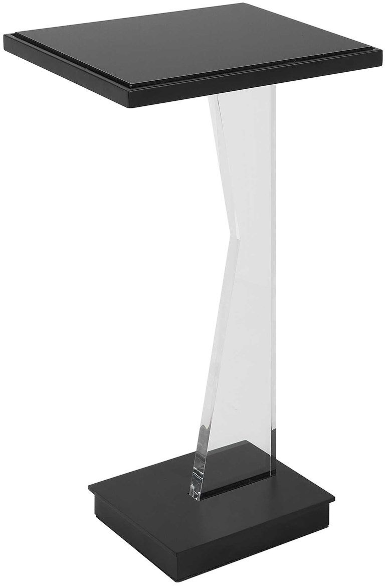 Uttermost® Jase Black Console Table with Brushed Nickel Base