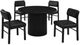 Coaster® Hamlyn 5-Piece Black Dining Table Set-0