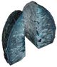 A & B Home 2-Piece Black/Teal Agate Bookend Set-0