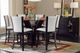 Mazin Furniture Daisy Glass Top Counter Height Dining Table with Espresso Base-4