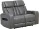 Primo™ International Heritage Colton Charcoal Leather-Match Power Motion Loveseat-0