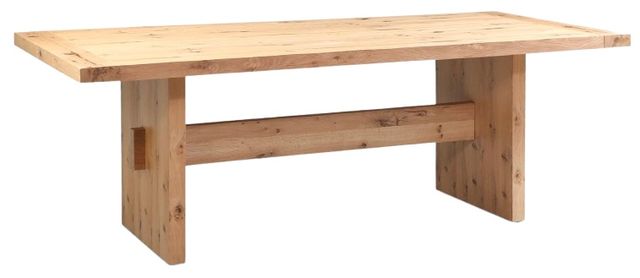 Home Trends & Design Flagstaff Natural Distressed Oak Dining Table-0