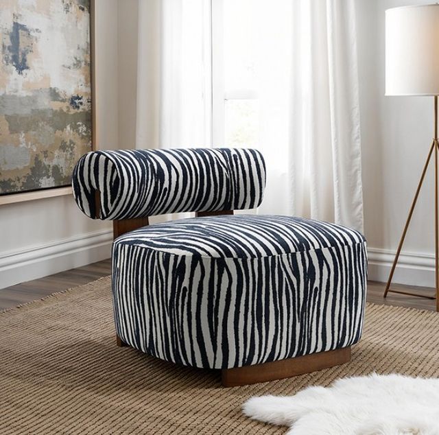 Furniture of America® Niobe Midnight Blue Accent Chair-1