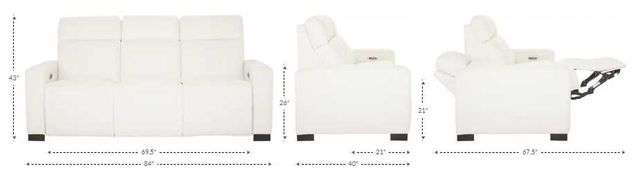 La-Z-Boy® Acadia Chestnut Leather Power Reclining Sofa with Headrest-2