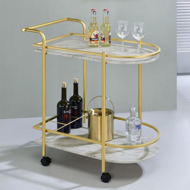 Coaster® Desiree Gold Rack Bar Cart-5