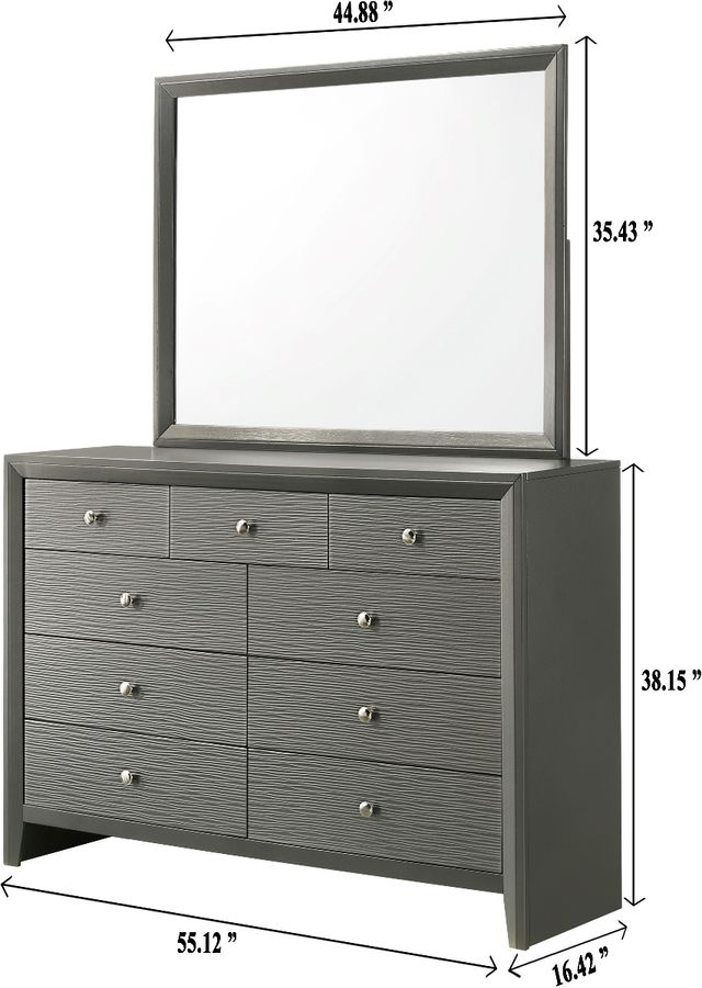 Crown Mark Denker Gunmetal Dresser-2
