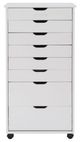 Linon Rudy White Rolling Storage Cart-3