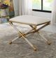 Uttermost® Socialite Gold/White Small Bench-1