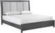 New Classic® Home Furnishings Odessa Charcoal/White King Upholstered Panel Bed-0