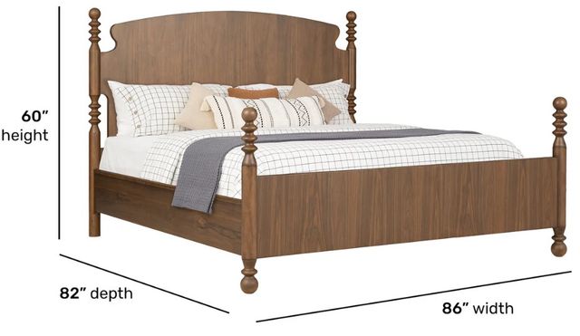 Flexsteel® Azalea Walnut Queen Panel Bed-2