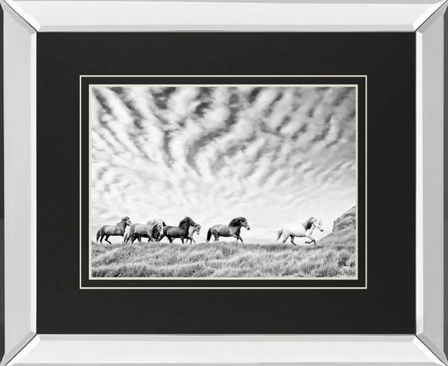 Classy Art Horse Run III by PHBurchette Mirror Framed Wall Art-0