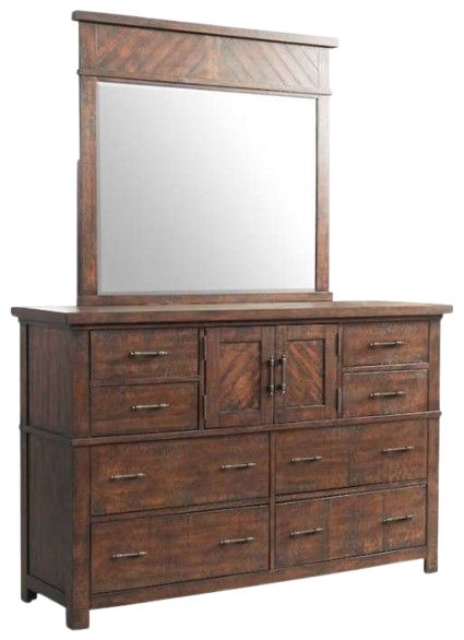 Elements International Jax 4-Piece Cherry King Storage Panel Bedroom Set-2