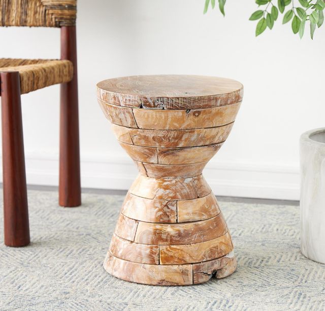 Deco Marche Brown Accent Table-4