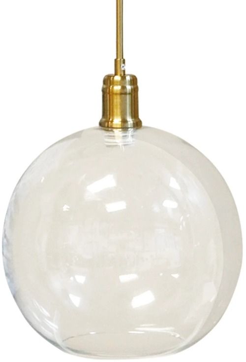 Harp & Finial® Luca Brass/Clear Glass Globes Pendant-1