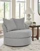 Signature Design by Ashley® Artisian Loft Pewter Swivel Accent Chair-1
