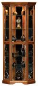 American Heartland Manufacturing Oak Tall Corner Curio-0