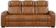 Homelegance® Apex Brown Double Power Reclining Sofa with Center Drop-Down Cup Holders-2