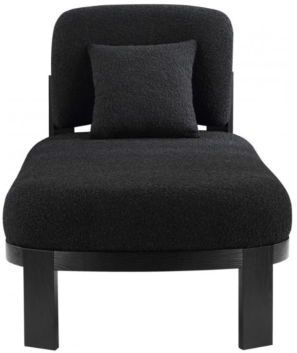 Meridian Furniture Maybourne Black Boucle Fabric Bench-2