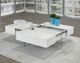 Brassex Inc. White Coffee Table-3