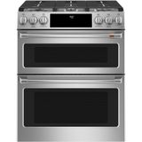Café™ 30" Stainless Steel Slide In Double Oven Gas Range