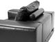 Michael Amini® Mia Bella Black/Stainless Steel Leather Chair-2