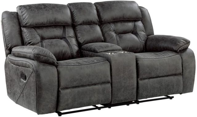 Homelegance® Madrona Hill Gray Manual Reclining Loveseat-0