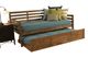 Kodiak Furniture Boho Linen Aqua/Rustic Walnut Twin Daybed with Mattress -0