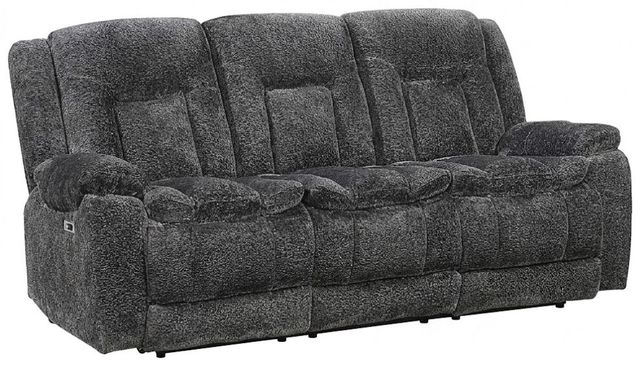 New Classic® Home Furnishings Stanwick Gray Power Reclining Sofa with Power Footrest-0