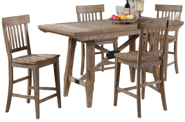 Steve Silver Co. Riverdale 5-Piece Driftwood Counter Dining Set-0