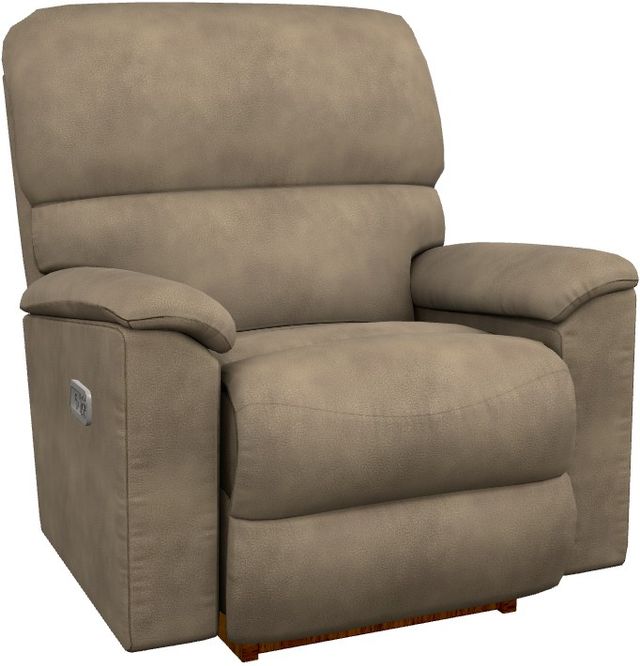 La-Z-Boy® Brooks Mushroom Power Rocking Recliner with Headrest-0