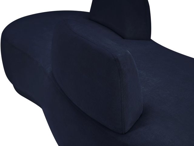 Meridian Furniture Argyle Navy Chenille Fabric Chaise-3