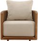 Dovetail Furniture Zosia Natural/Sand Olefin/Teak Outdoor Sofa Chair-1