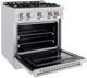 ZLINE Classic 30" Satin Stainless Steel Pro Style Dual Fuel Range-2