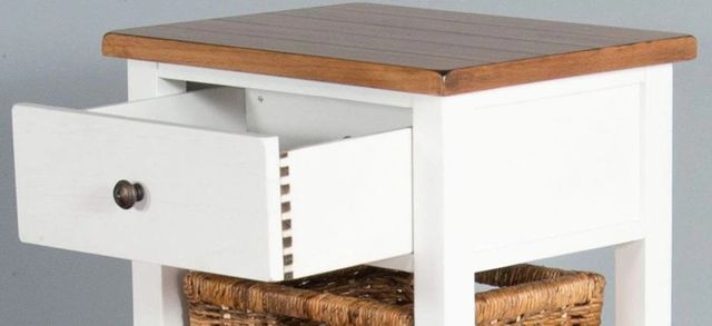 Sunny Designs™ Accents Natural/White Storage Rack with Baskets-2