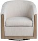 Crestview Collection Bennett Gray Swivel Accent Chair-2