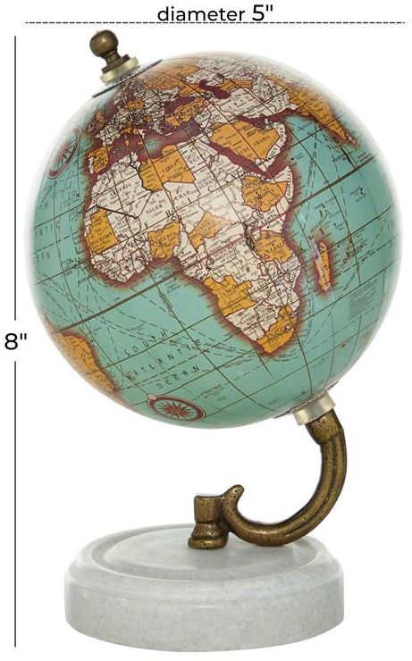 Deco Marche Teal 8" Globe-3