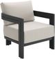 Elements International Costa Black/Soluction Beige Outdoor Fabric/Metal Chair -0