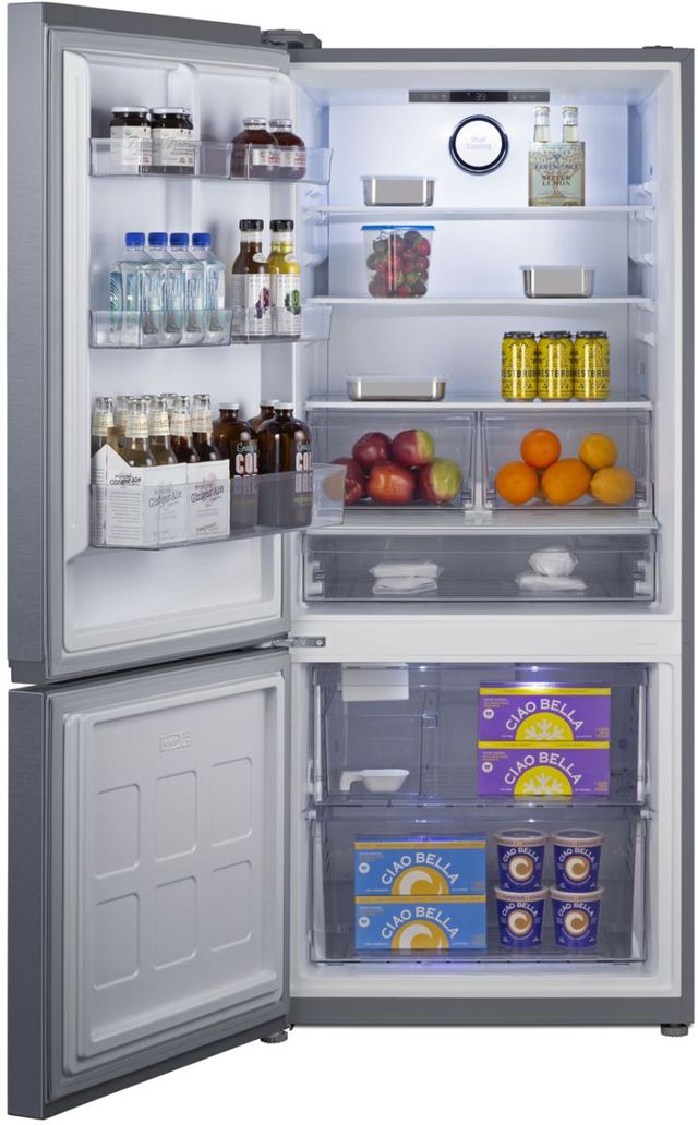 Summit® 30" 16.1 Cu. Ft. Stainless Steel Counter Depth Bottom Freezer Refrigerator-3