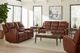 Bassett® Furniture Aberdeen Chestnut Leather Motion Sofa with Power -3