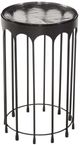 Bassett Mirror Hartley Cast Glass Accent Table with Matte Black Base-0