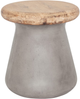 Moe's Home Collection Earthstar Dark Grey Concrete Outdoor Stool with Wood Seat-1