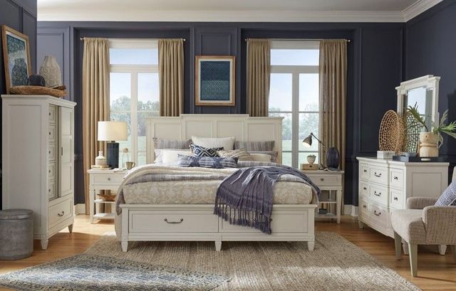 Magnussen Home® Willowbrook Egg Shell White California King Storage Panel Bed-1