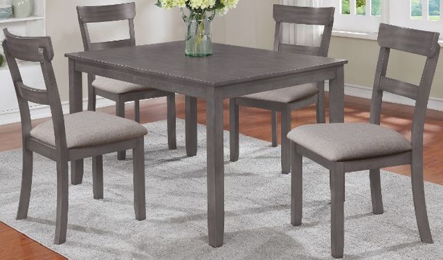 Crown Mark Henderson 5-Piece Grey Dining Table Set-0