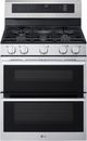 LG 30" Stainless Steel Smart Freestanding Double Oven Gas Range with Air Fry & Air Sous Vide-0