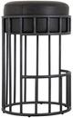 International Furniture Direct Merlin Black/Blacksmithing Matte Black 30" Upholstered Barstool-1